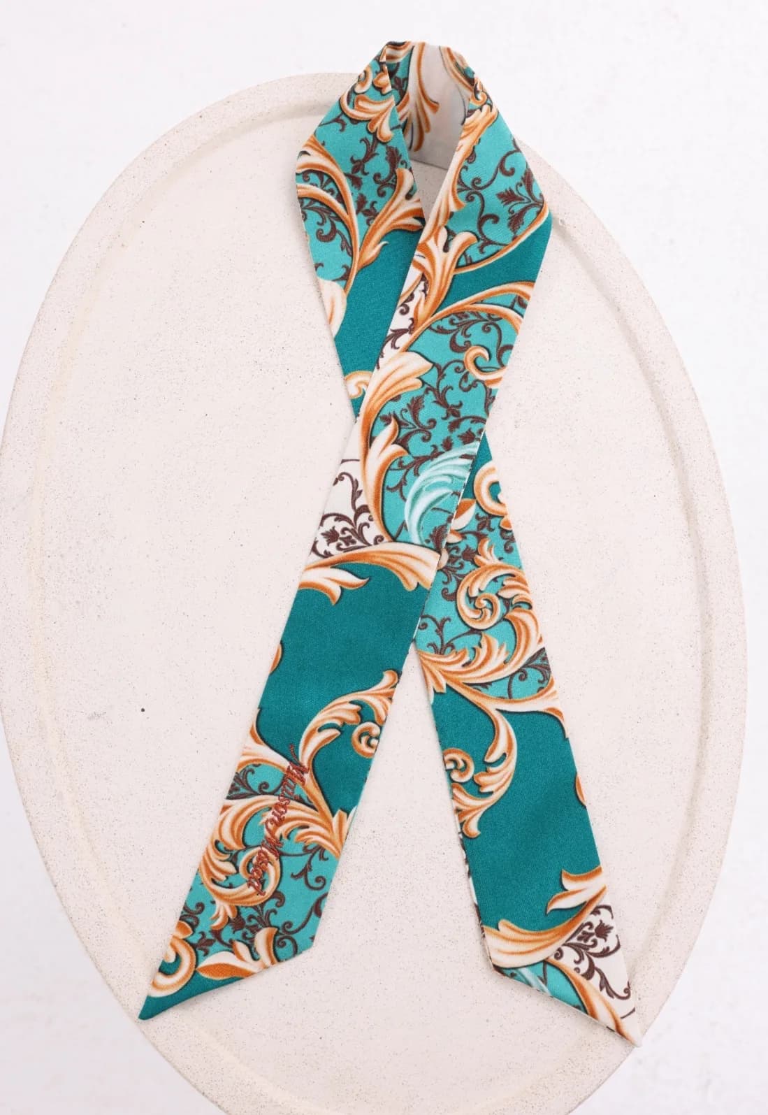 Twilly — Baroque Opulence - Woven from the finest Korean silk, the Baroque Opulence Twilly by Maison Maud celebrates ornate gran...